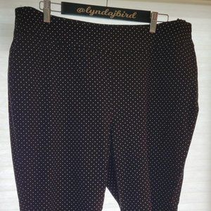 Chico's Black & White Polka Dot Crop Pants